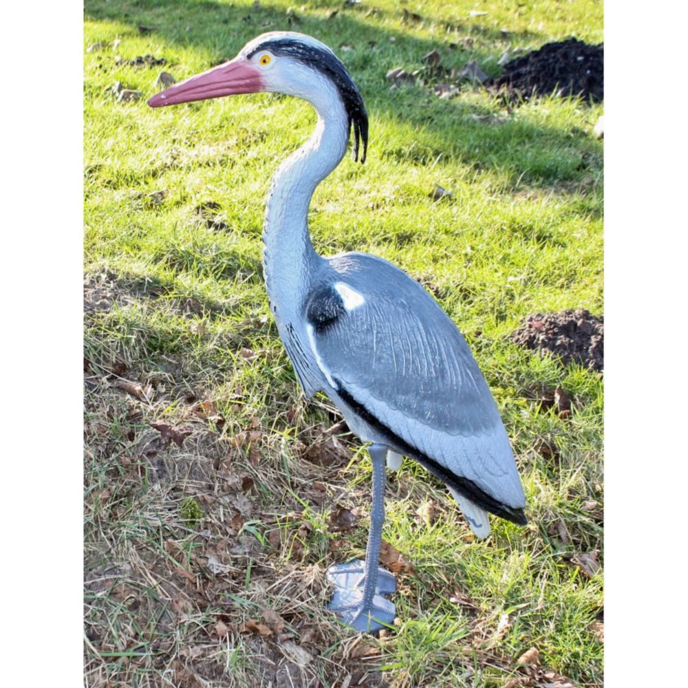 LB H&F Lilienburg Gartenfigur Graureiher Schutz Fischreiher Teichfigur