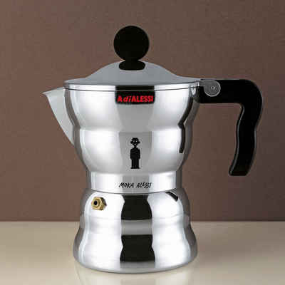 Alessi Espressokocher Espressokocher MOKA Classic 3, 0.15l Kaffeekanne, Nicht für Induktion geeignet