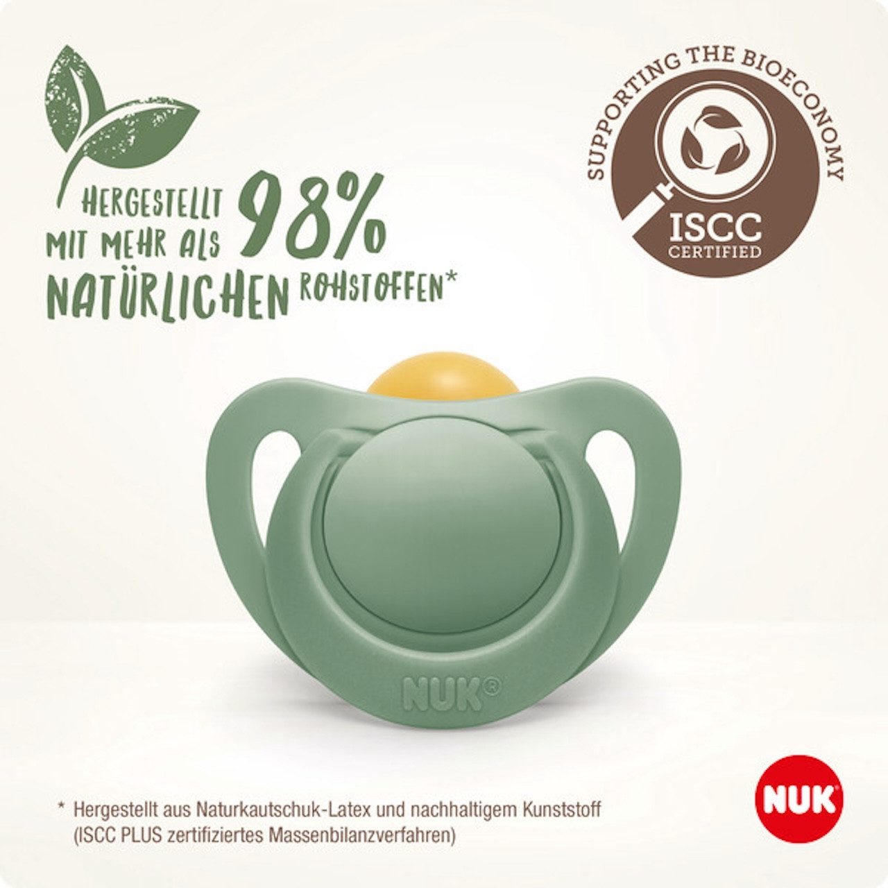 NUK Schnuller NUK for Nature Baby-Nachhaltige Gummischnuller Latex