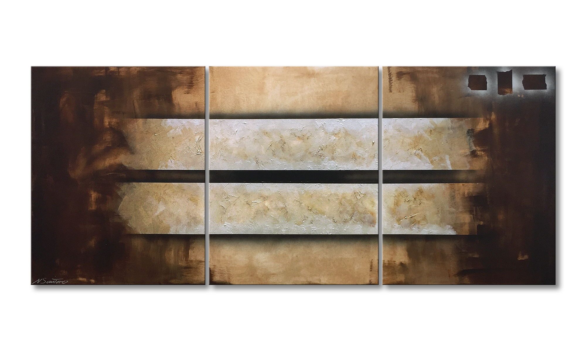 WandbilderXXL Gemälde Lichtblicke 180 x 75 cm, Abstraktes Gemälde, handgemaltes Unikat