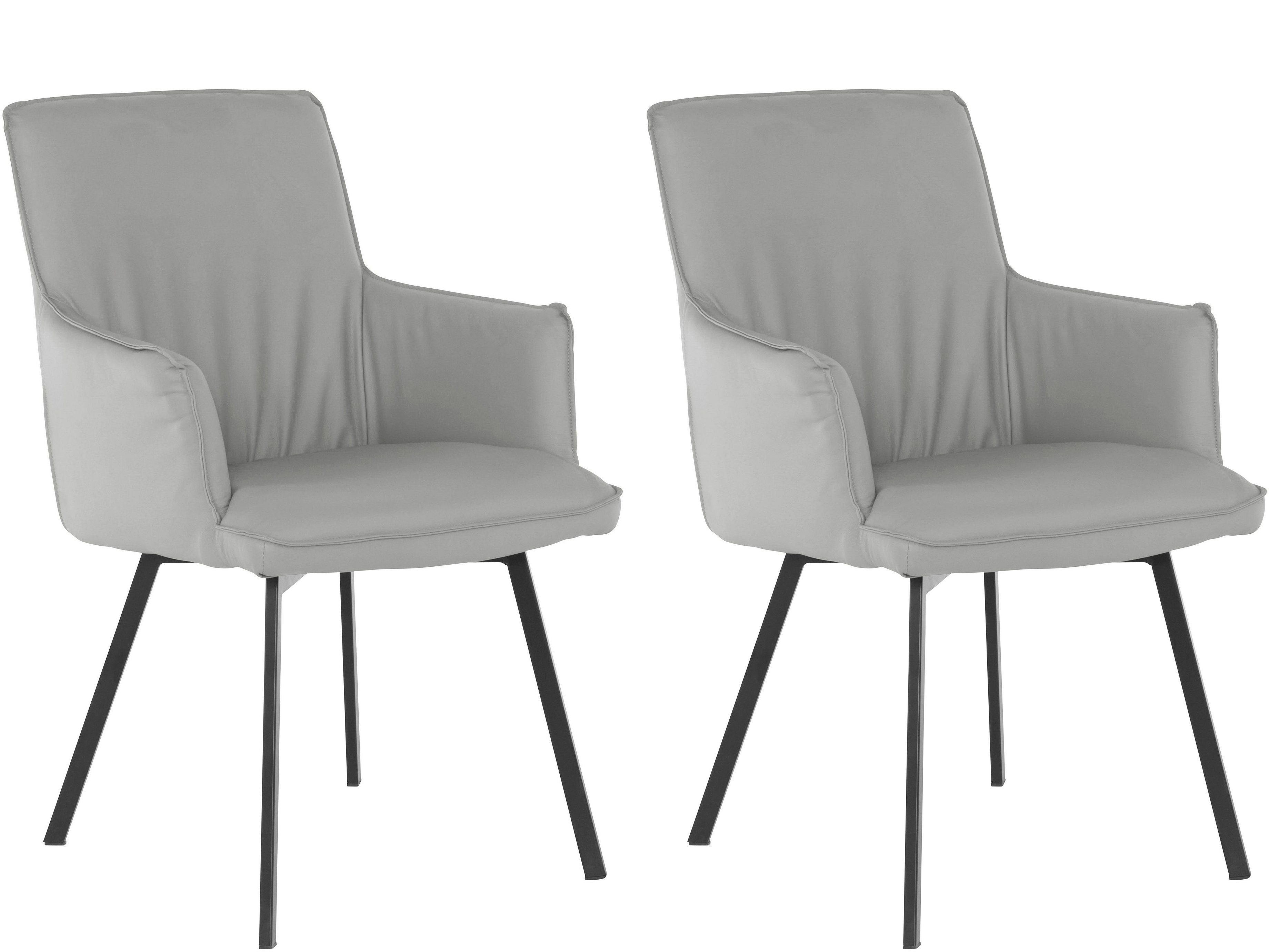 loft24 Armlehnstuhl Sonja (2er-Set), Bezug aus Kunstleder günstig online kaufen