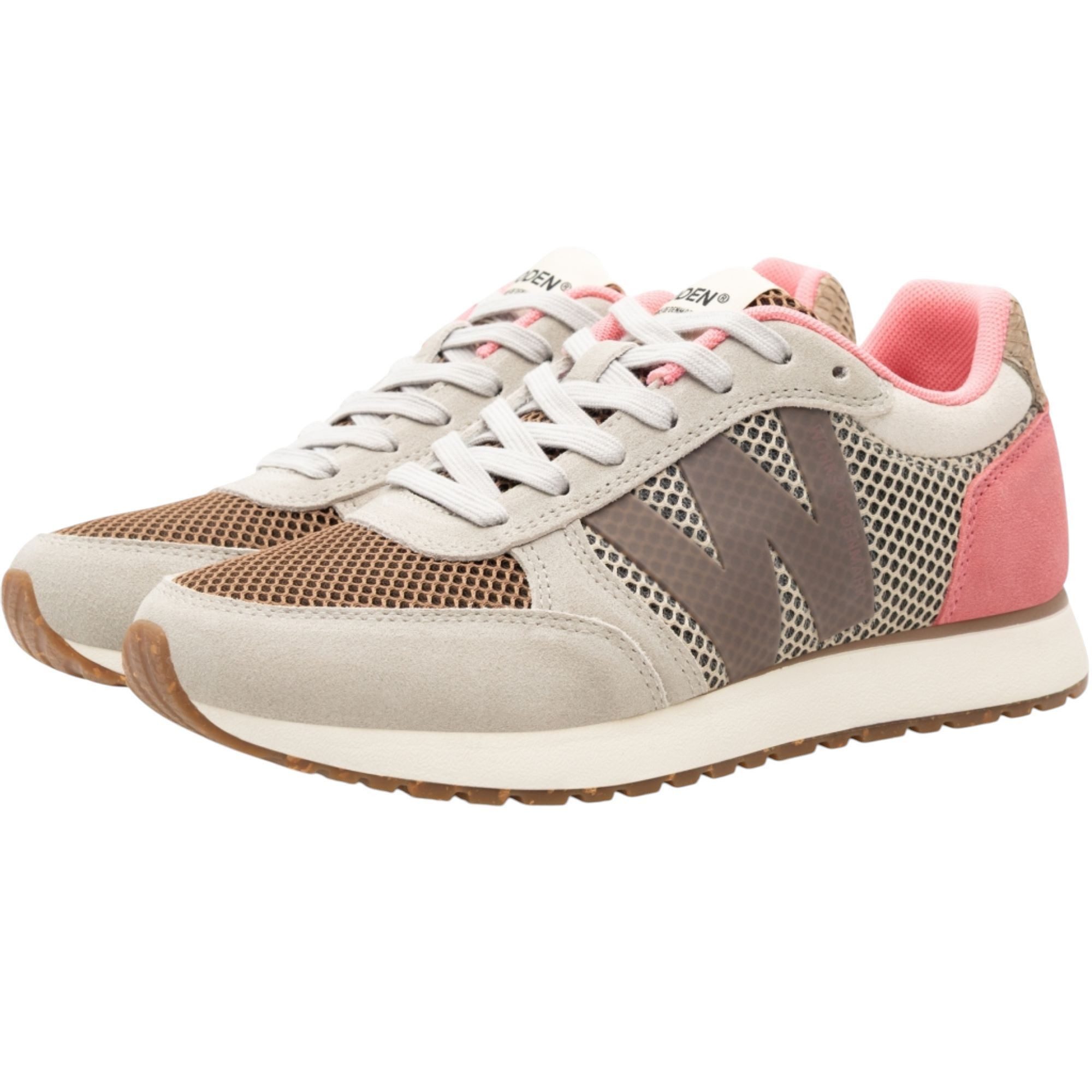 WODEN Ronja Icon (Veloursleder/Mesh) grau/pink Damen Sneaker