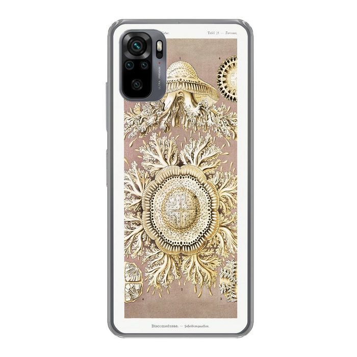 MuchoWow Handyhülle Jahrgang - Ernst Haeckel - Qualle - Kunst Phone Case Handyhülle Xiaomi Redmi Note 10 Pro Silikon Schutzhülle
