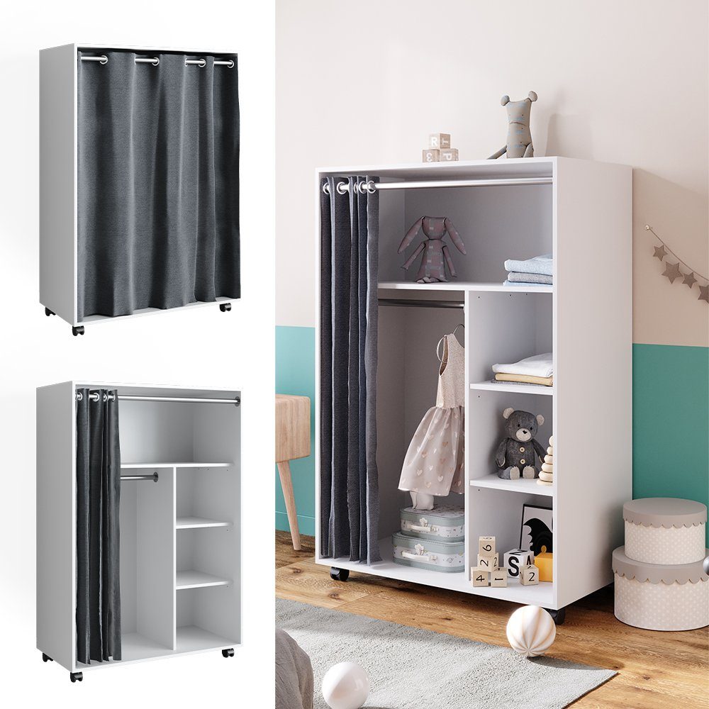 Vicco Kleiderschrank Doros, Weiß, 100 x günstig online kaufen