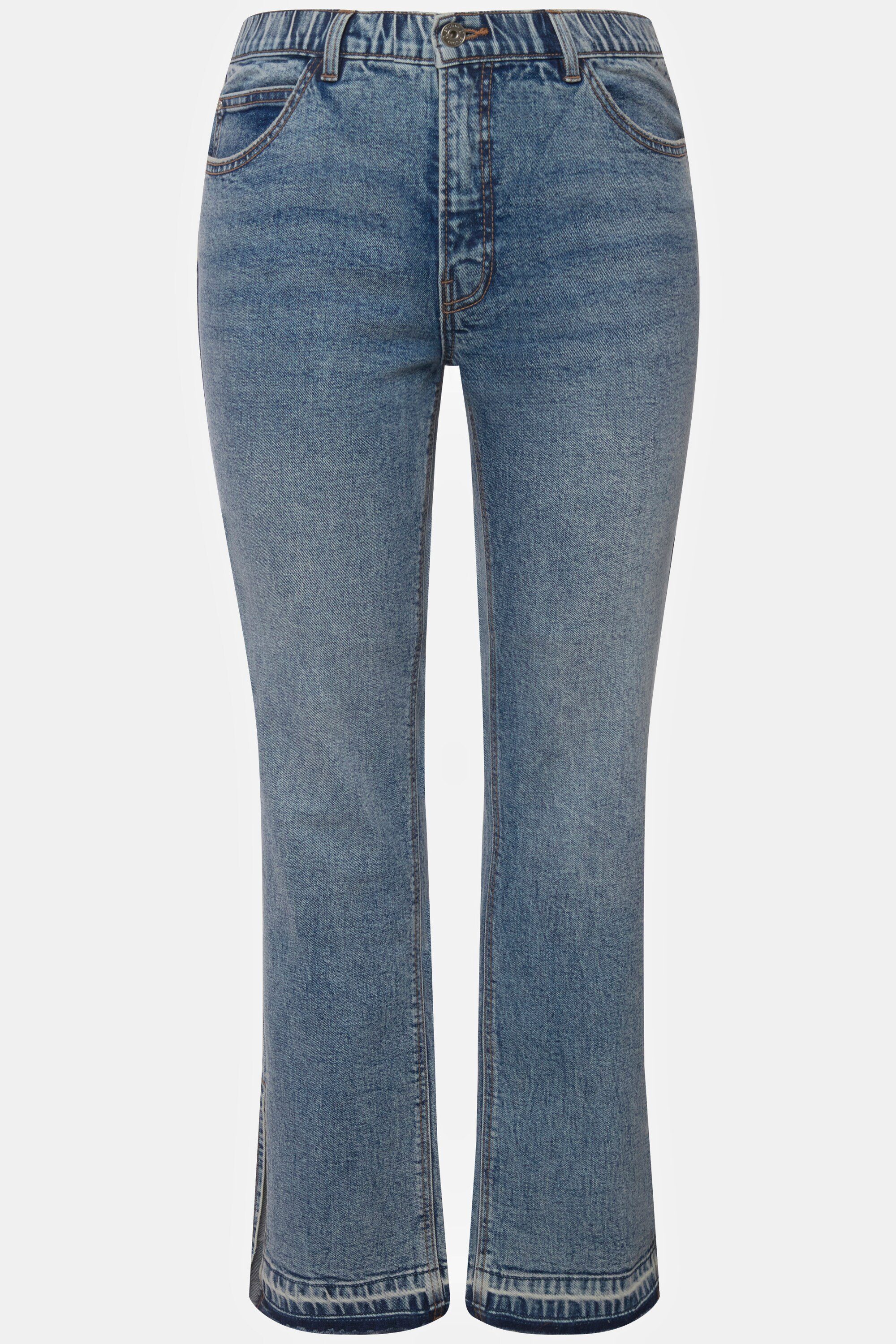 Studio Untold 5-Pocket-Jeans Jeans Fransensaum Straight Fit außen Schlitz