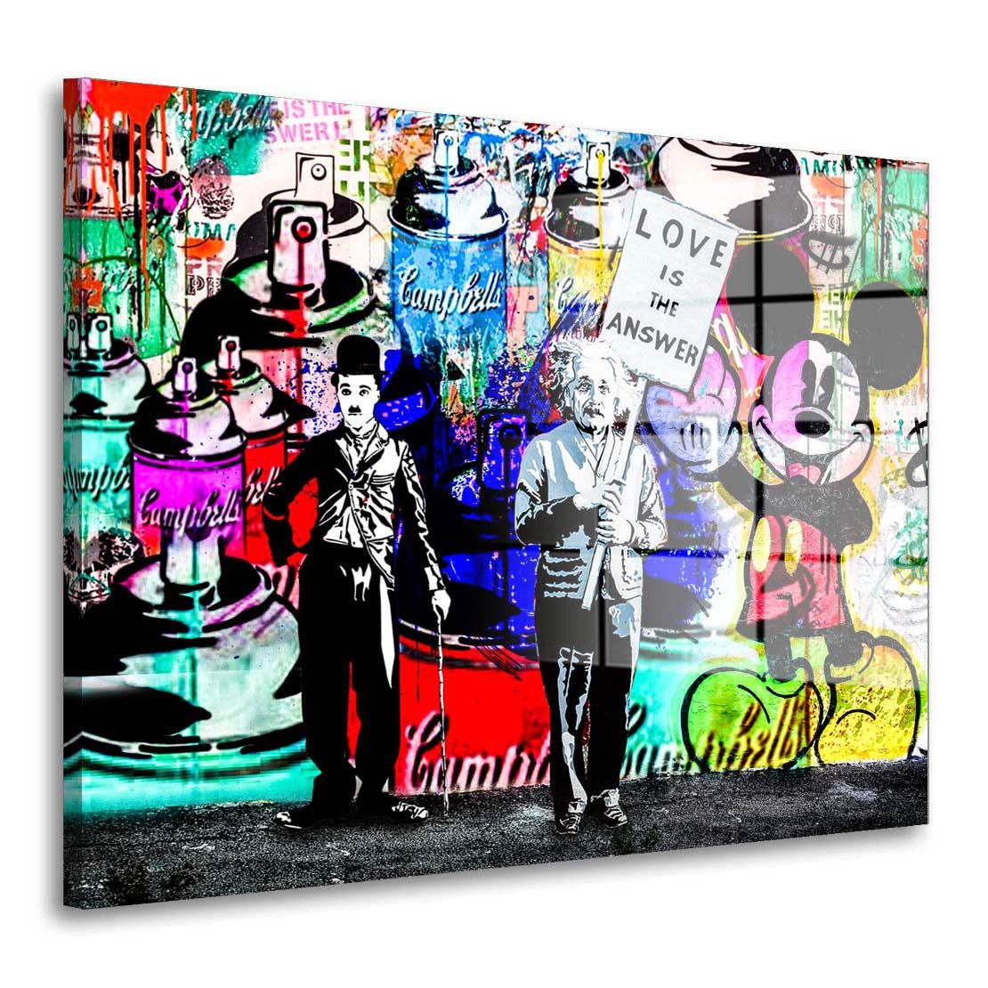 Acrylglasbild Pop Street Art Comic Acrylglas Wandbild Bild Wanddeko Wohnzimmer XL
