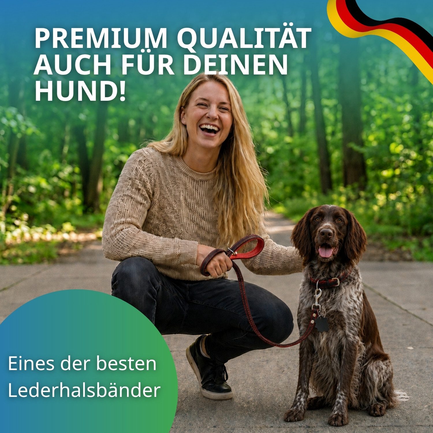 Activity4Dogs Hunde-Halsband große Hunde, Echtleder, 5-fach verstellbar, 4 Größen, verschiedene Farben, Größe M bis XL, jeweils 5-fach verstellbar