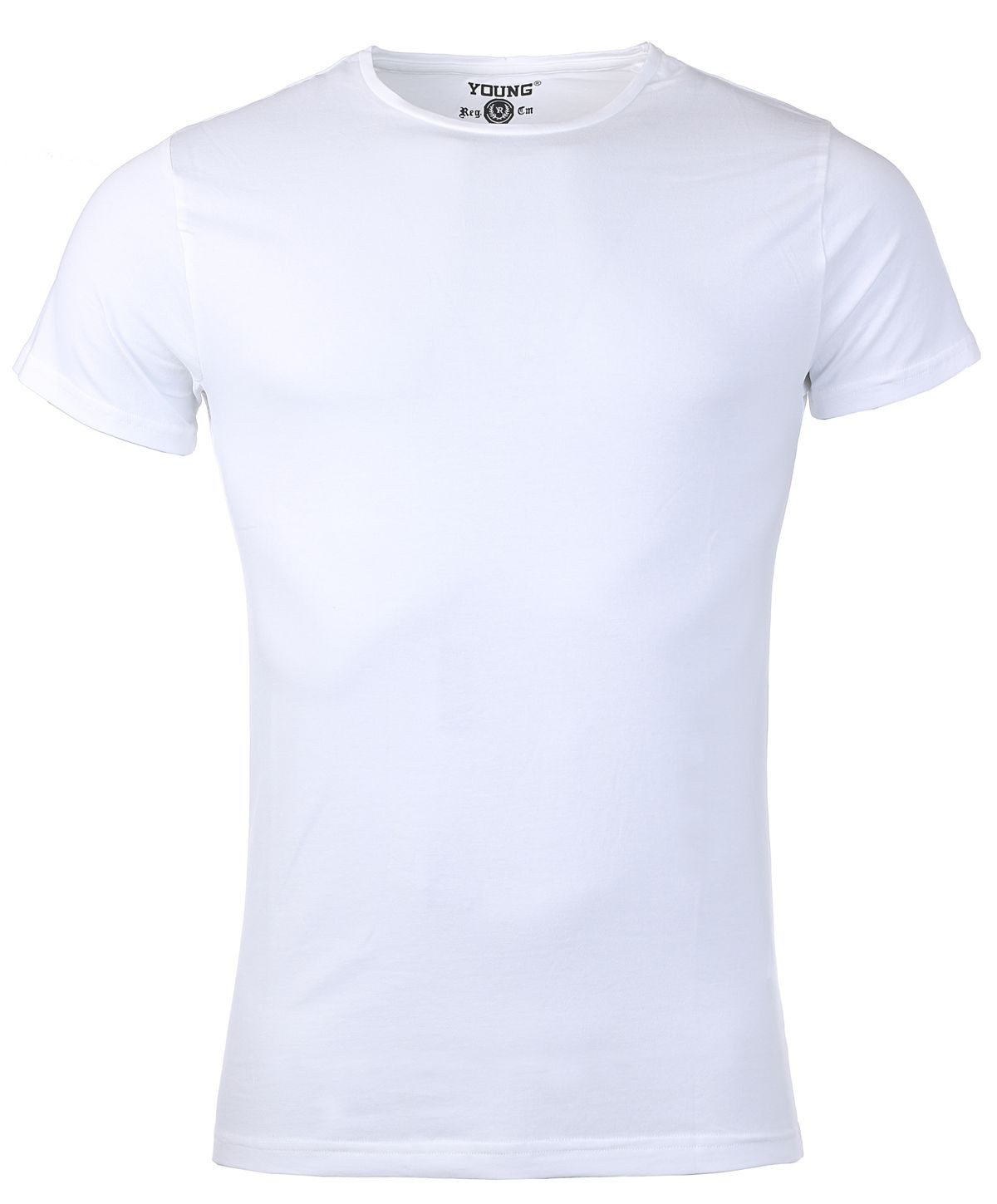 Young & Rich T-Shirt Herren Uni Basic rundhals Ausschnitt Unterziehshirt 1701 3er Pack (3er-Pack, 3-tlg., 3er-Pack) Rundhalsauschnitt unifarben kurzarm regular fit