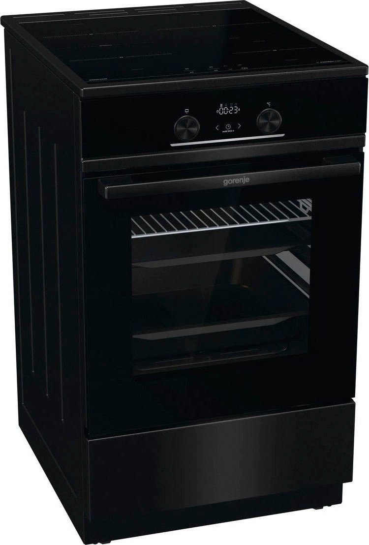 GORENJE Induktions-Standherd GEIT5C60BPG, mit 2-fach-Teleskopauszug, Aqua Clean, Knusprig genießen – ganz ohne Extra-Kalorien - dank AirFry-Funktion