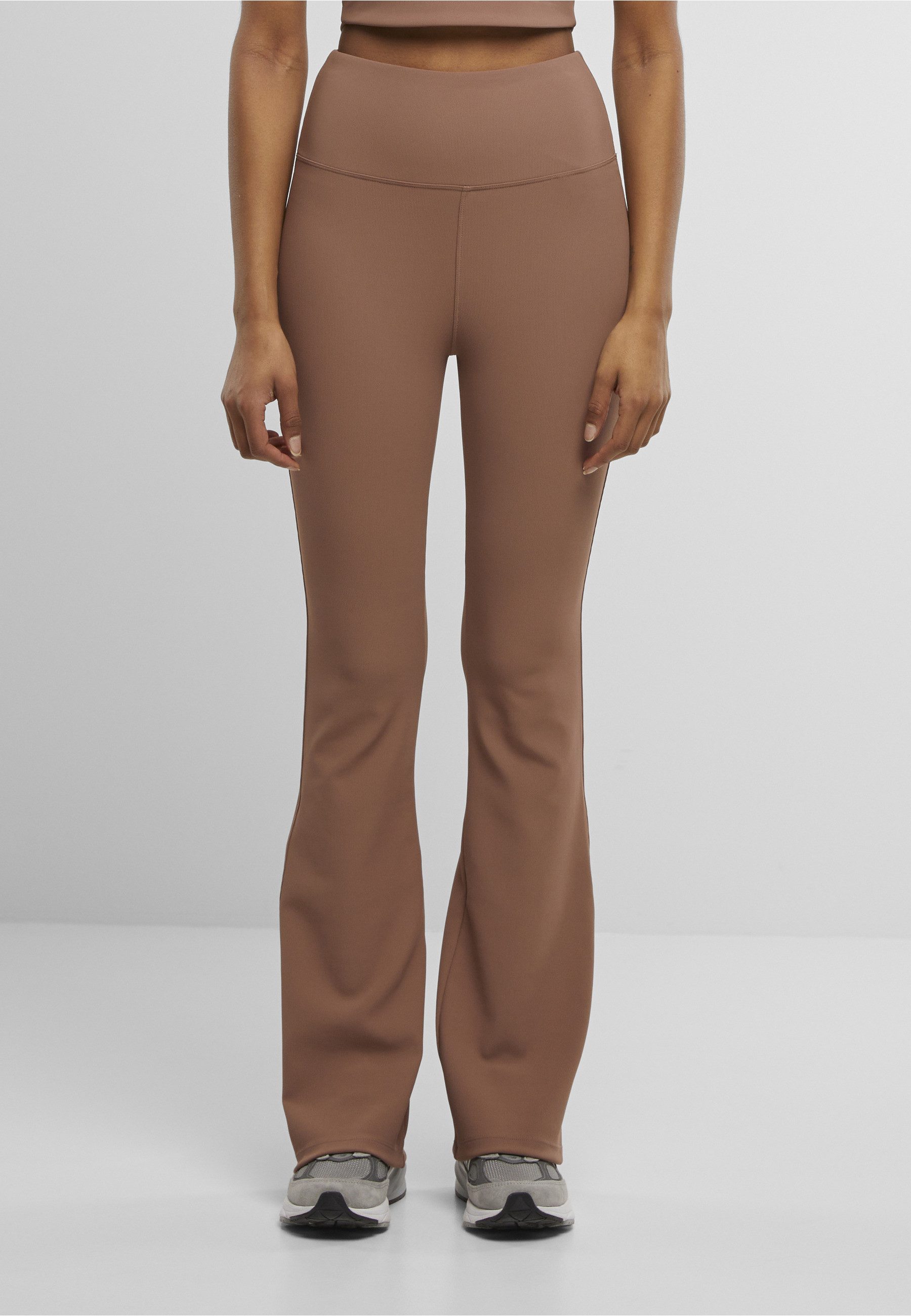 URBAN CLASSICS Leggings Urban Classics Ladies Flared Leggings Rib (1-tlg)