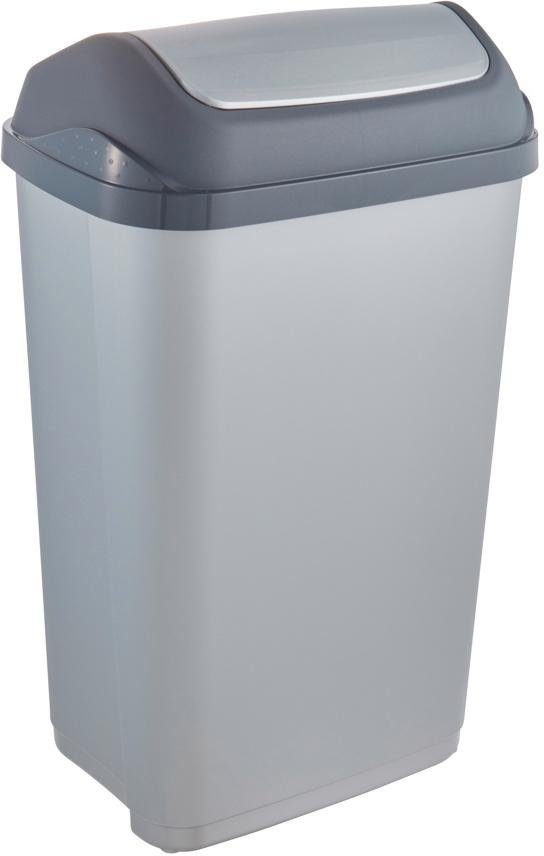 keeeper Mülleimer swantje, Abfallbehälter mit Schwingdeckel, 50 l, Made in Europe, 38,5 x 29 x 66 cm