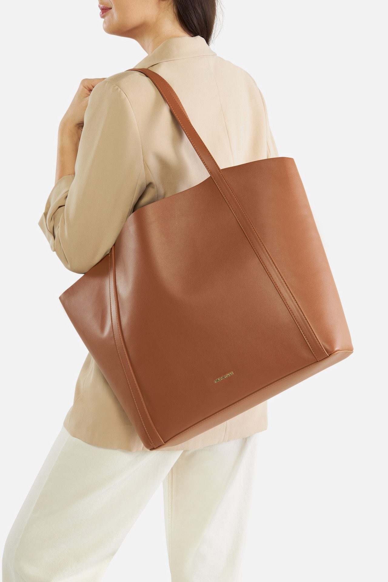 Handtasche Gino Rossi Große Shopper Tasche WEN-17 braun