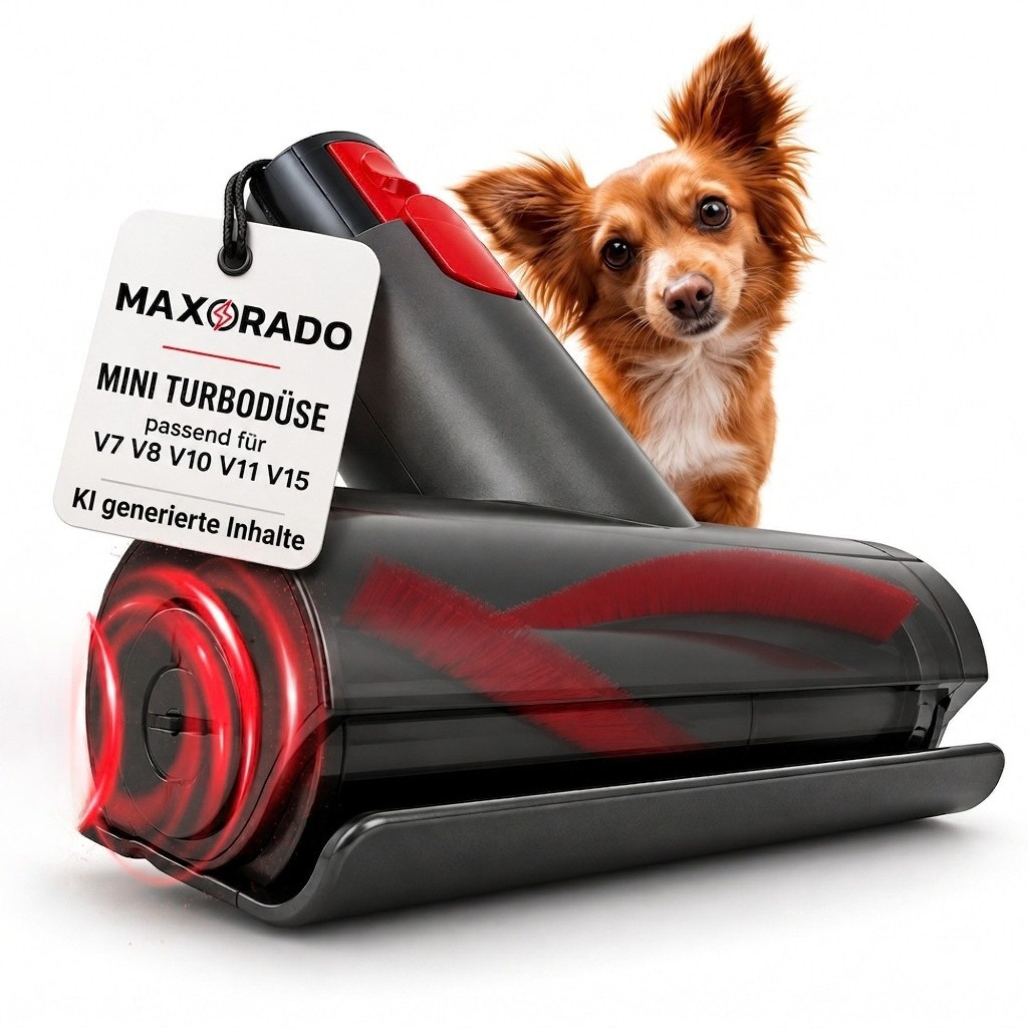 Maxorado Mini-Turbodüse Mini Turbodüse für Dyson V7 V8 V11 V15 Turbinendüse Polsterdüse Milben, Zubehör für Dyson V7, Dyson V8, Dyson V10, Dyson V11, Dyson V15, (1-tlg), Turbobürste Aufsatz Milbenbürste Sofa Bett Auto
