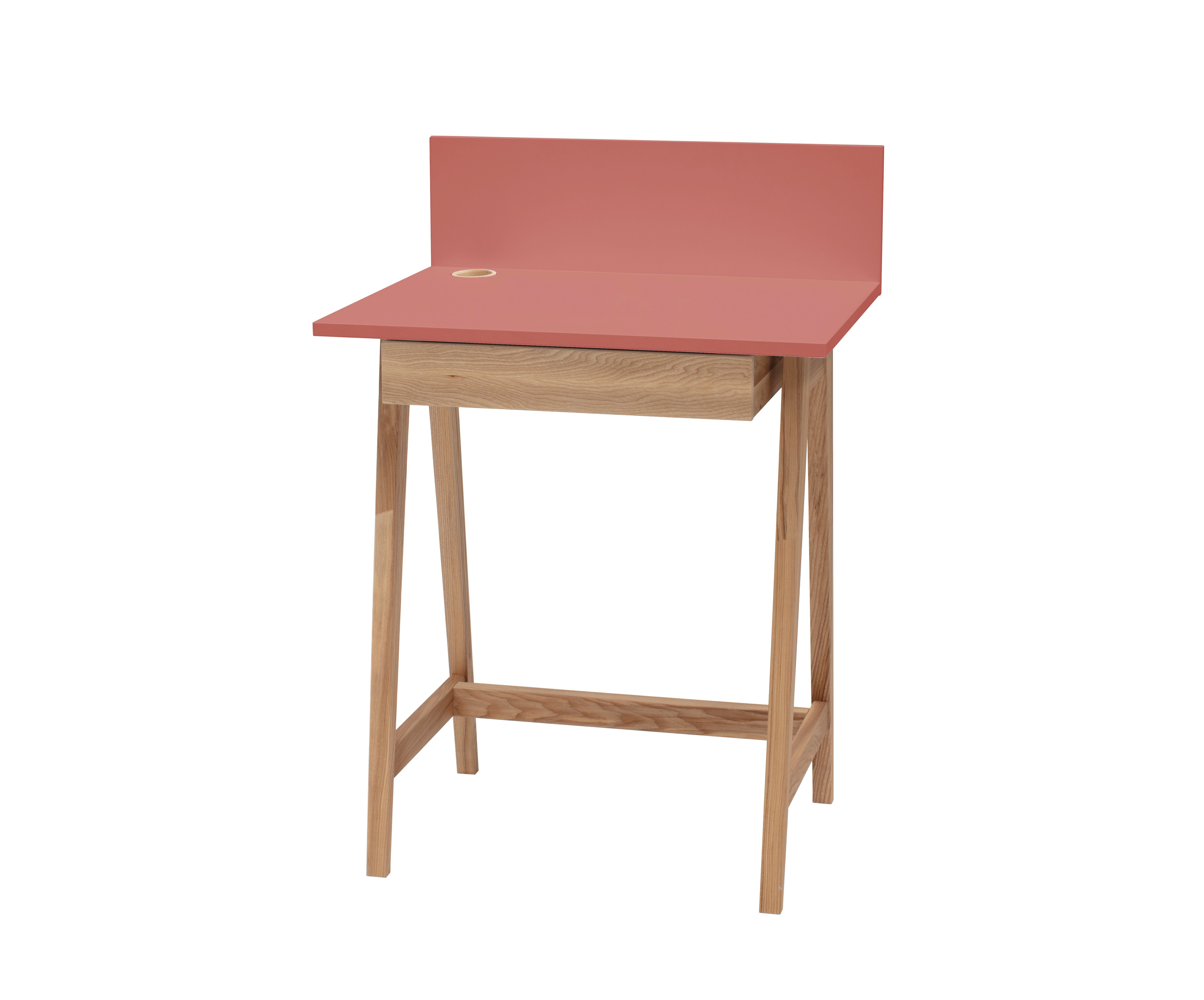 Bunter mit Kinderzimmer - minimalistisches Rosa mit Eschenholz Kinderschreibtisch Schublade) Luke Siblo Schreibtisch - Schublade - - Design Schreibtisch MDF-Platte Luke - (Kinderschreibtisch
