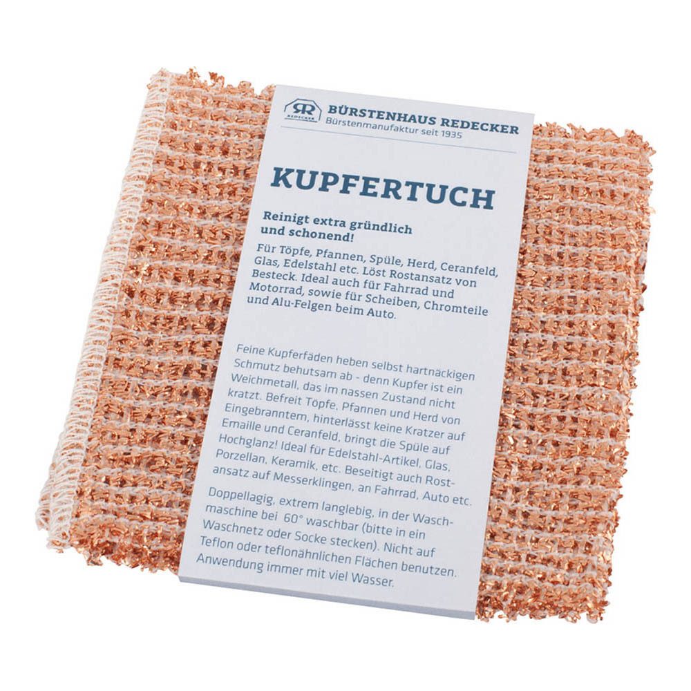 Bürstenhaus Redecker Kupfer - Reinigungstuch 2er Set Reinigungstuch (2-tlg)