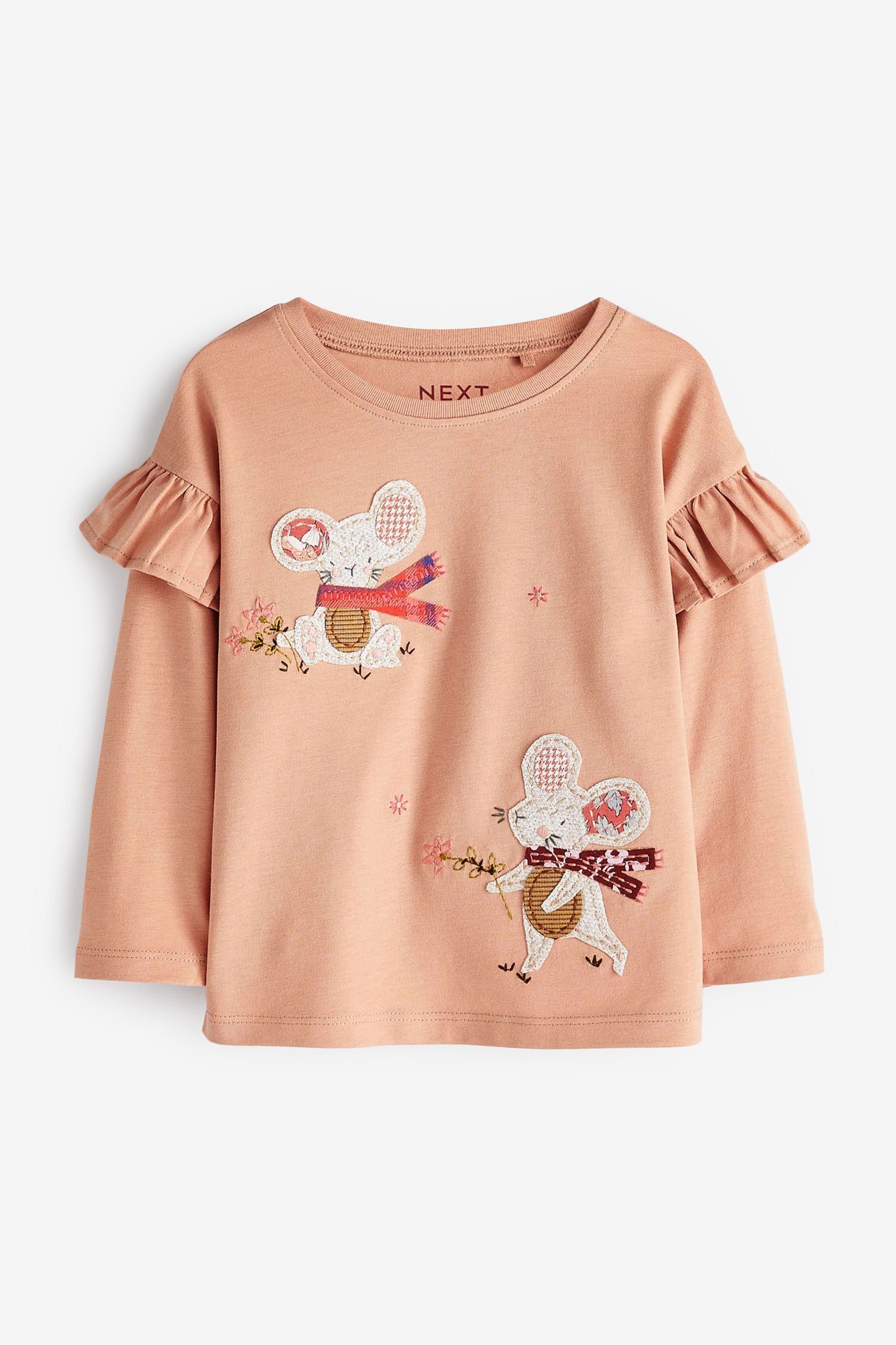 Next T-Shirt T-Shirt mit Weihnachtsmotiv (1-tlg) Pink Mouse