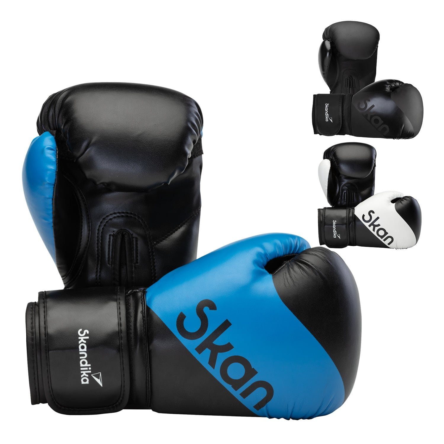 Skandika Boxhandschuhe blau - 10 oz, Robuste Boxing Gloves für Männer und  Frauen