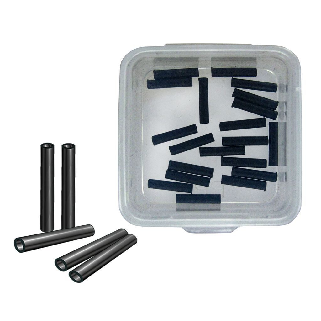 Jenzi Quetschhülse Jenzi Crimps Quetschhülsen 20 Stk Matt Schwarz, (20St)