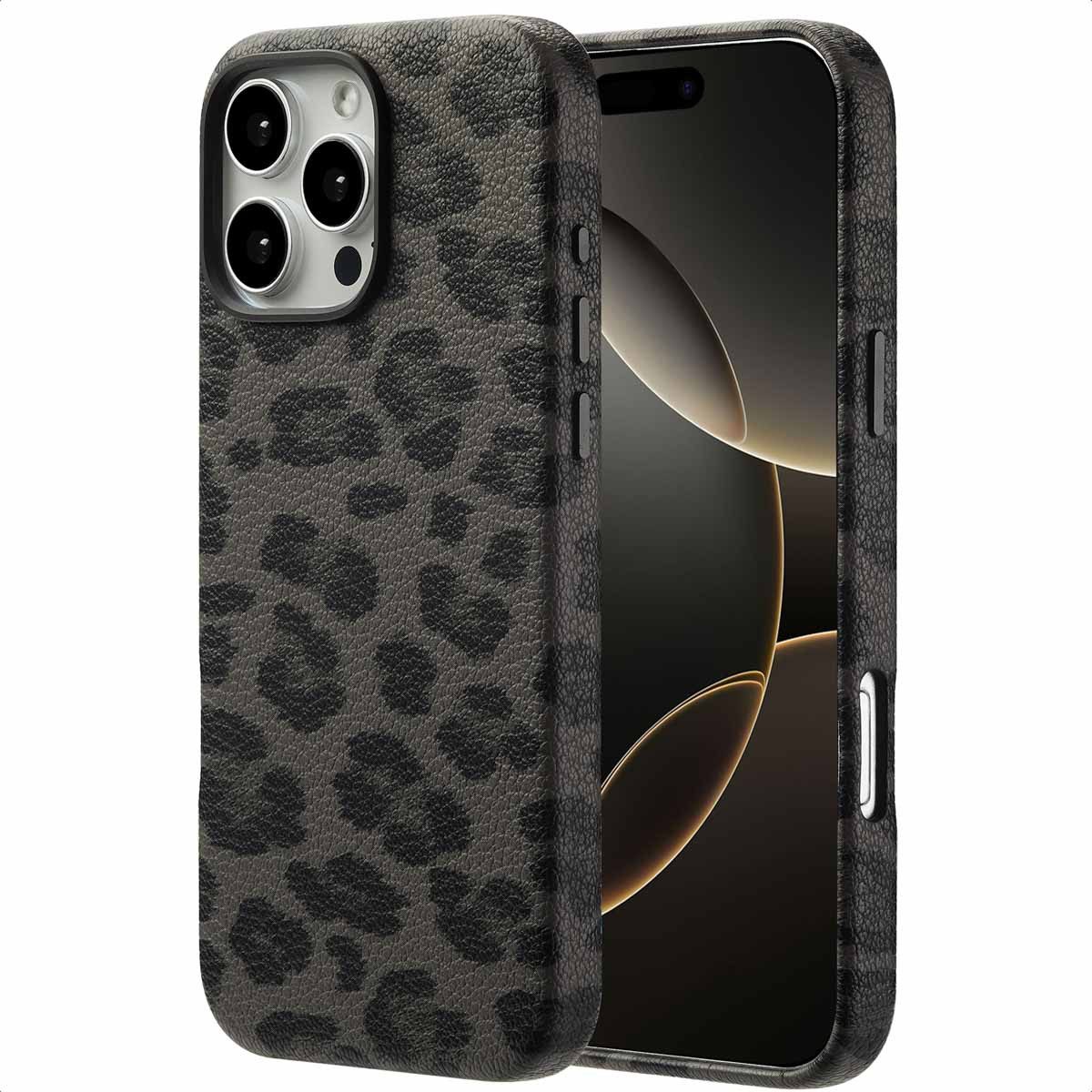 Selencia Backcover Selencia Sabi Backcover Leopardenmuster mit MagSafe Apple iPhone 16 Pr