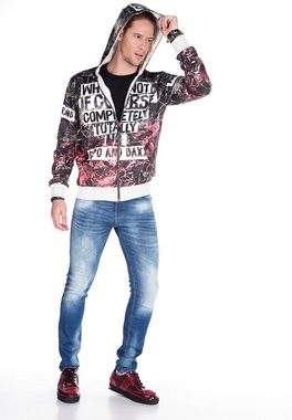 Cipo & Baxx Sweatjacke mit Schriftzug-Prints