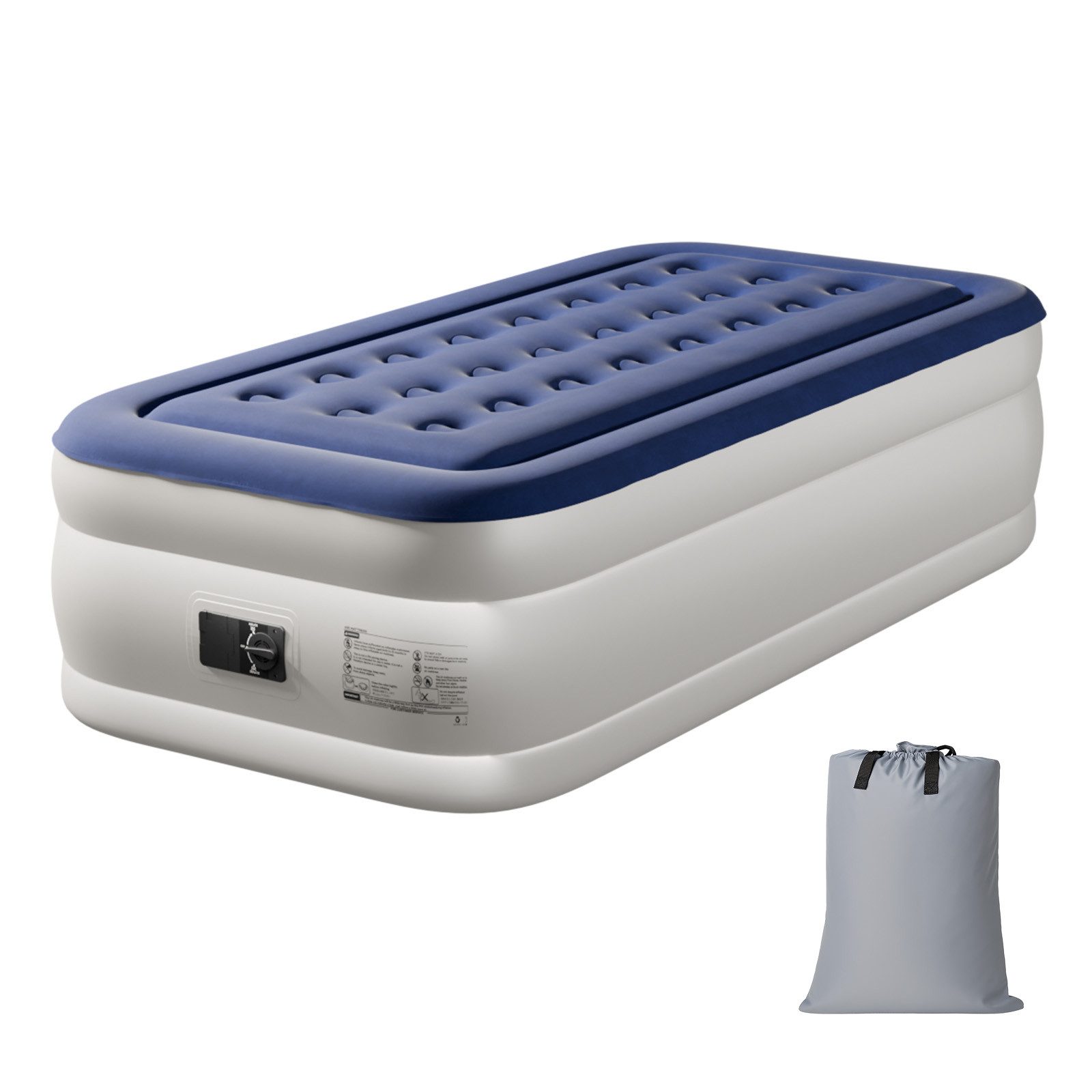 LALAHO Luftmatratze mit eingebauter Pumpe,Isomatte Camping Outdoor,190 x 99 x 45CM, Einzel-Luftbett, selbstaufblasend, wasserdicht, inkl. Pumpe, Tasche