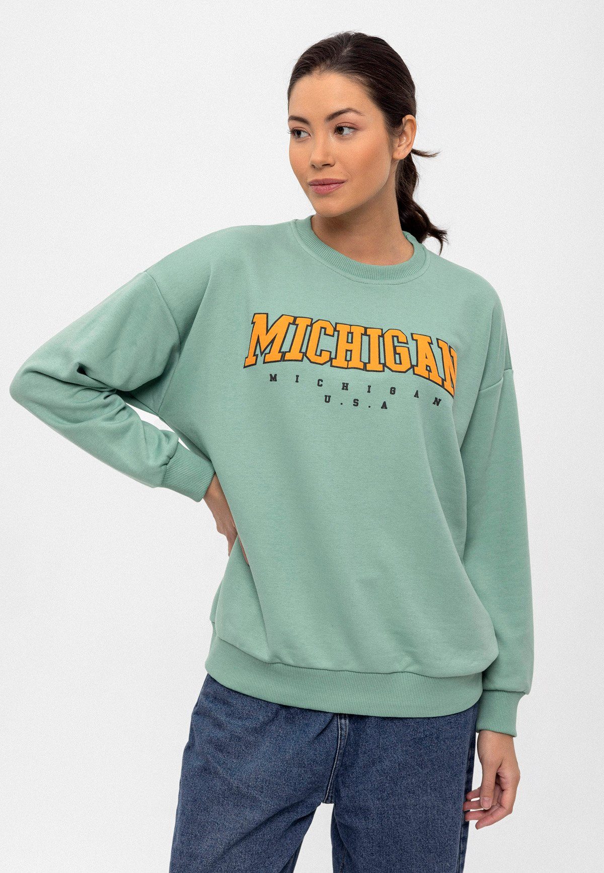 STYLEOVER Sweatshirt Sweatshirt mit Rundhalsausschnitt