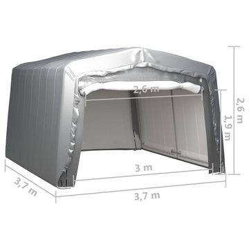 vidaXL Garten-Geräteschrank Lagerzelt 370x370 cm Stahl Grau