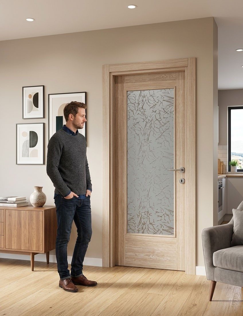 Xlmoebel Zimmertür Helle Holzinnentür für moderne Küchen und Wohnzimmer (Einzeltür), Made in Europa
