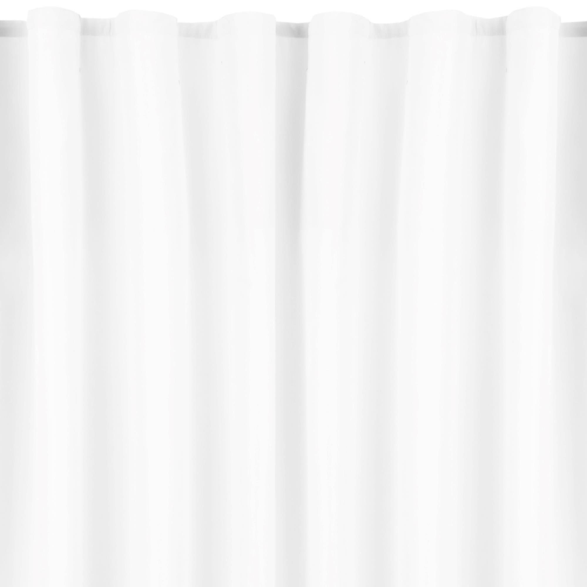 Weiß Microfaser, Gardinenset 2 (2 mit (2 blickdicht, Vorhang, Kräuselband Raffhalter, Bestlivings, Kräuselband Gardinen, Raffhaken) "Blickdicht" 2 St),