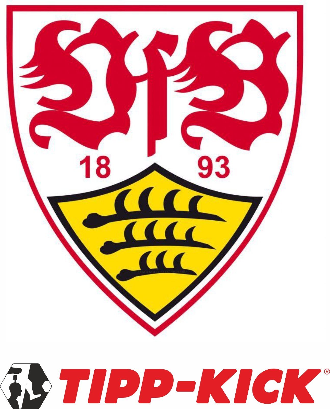 Tipp-Kick Tischfußballspiel Star Kicker VfB STUTTGART Figur Spieler KLASSIK WEISS Tip Kick