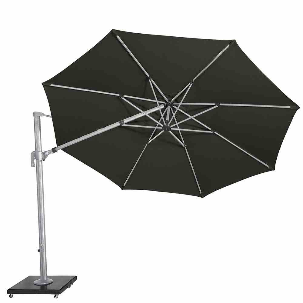 Siena Garden Ampelschirm Alphawing N+ Ampelschirm silber/schwarz meliert Ø 350cm Gestell Alu