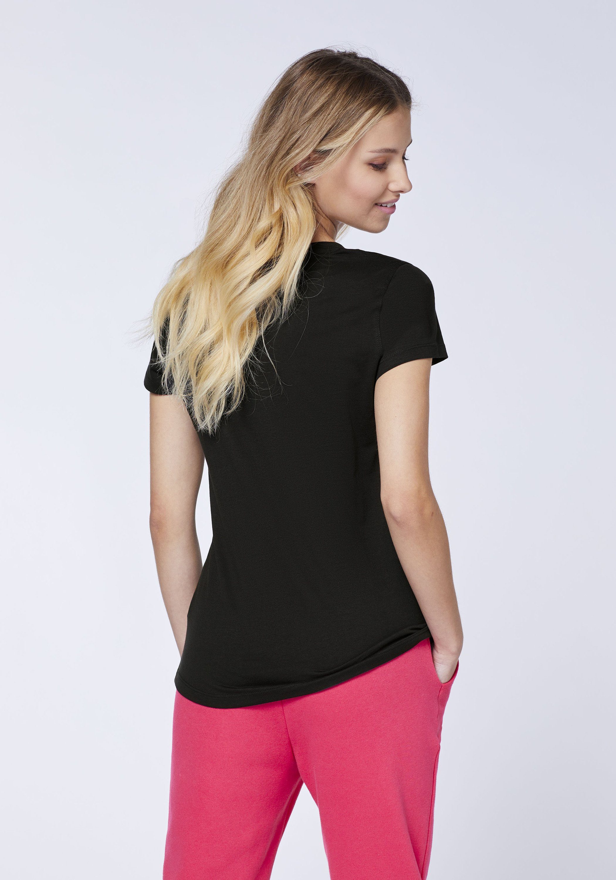 Label-Look Chiemsee Beauty T-Shirt Black 1 19-3911 Print-Shirt im