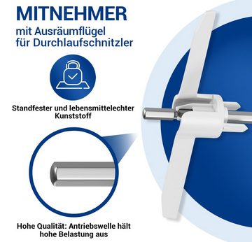 VIOKS Mischflügel Mitnehmer Ersatz für Bosch 10004361, für Durchlaufschnitzler in Küchenmaschine