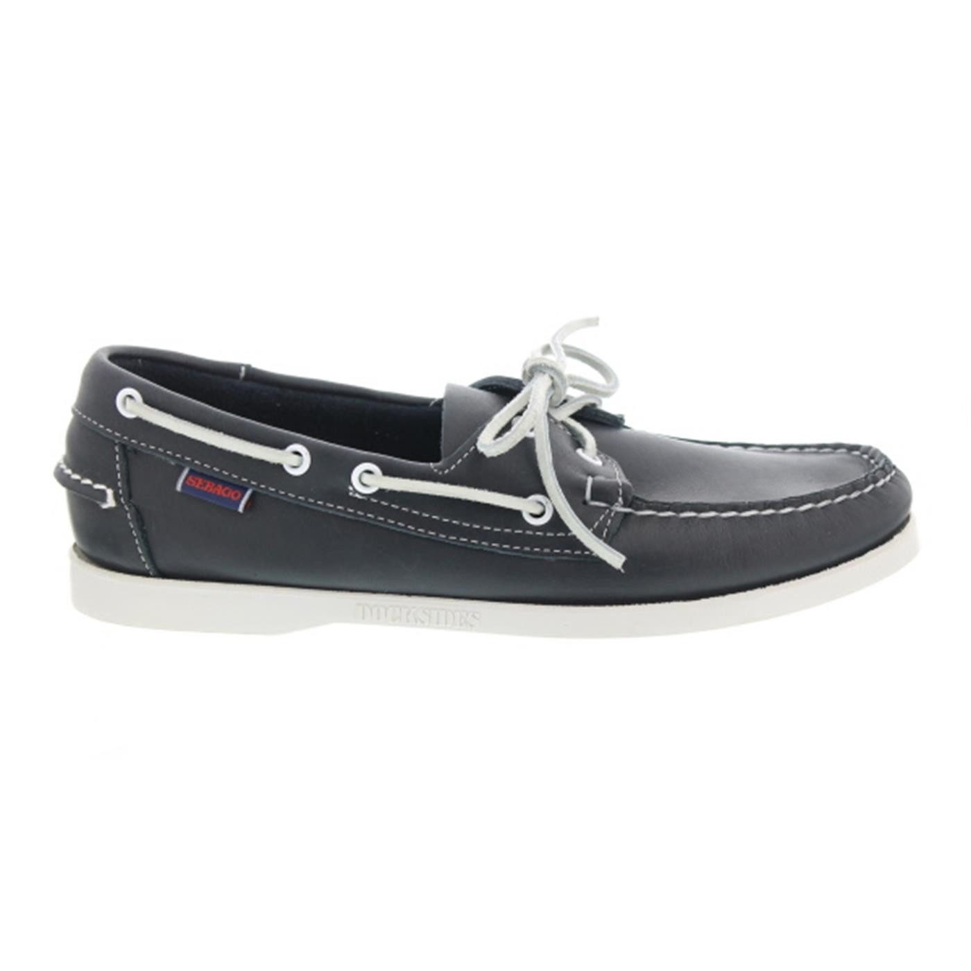 Sebago Sebago Docksides, Full-Grain Leather, blue navy, Men 7000H00-908 Bootsschuh