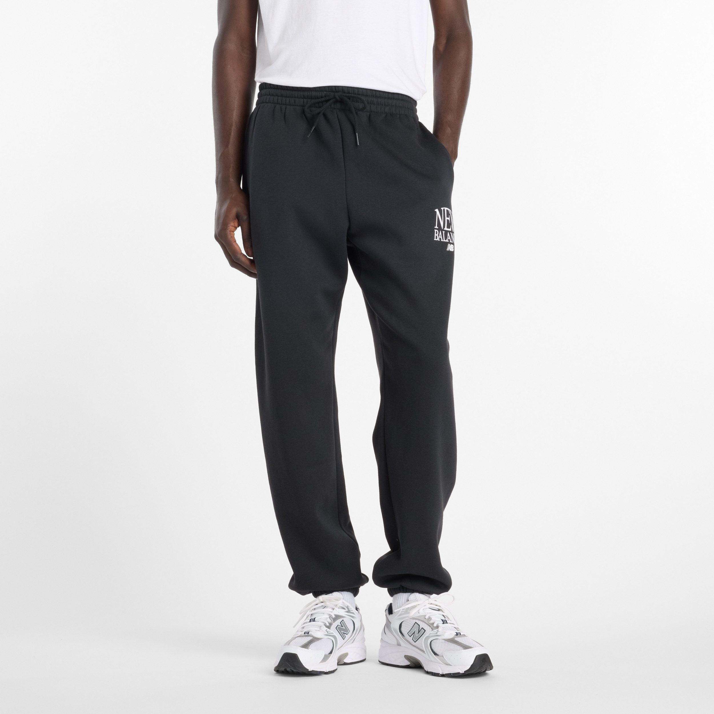 New Balance Jogginghose aus weicher Fleece-Qualität, mit Kordelverschluss, bequeme Passform