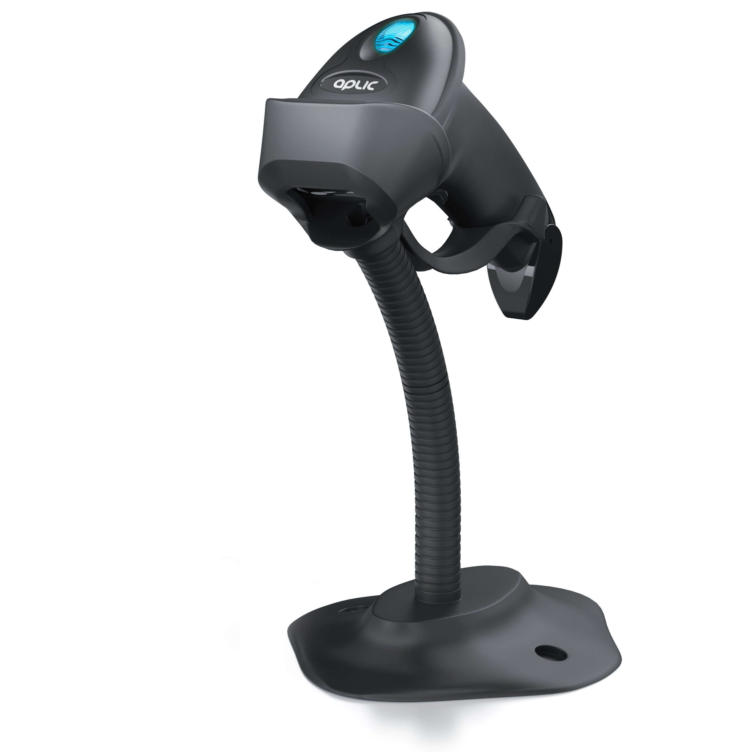 Aplic Handscanner, (Bluetooth Barcode Scanner, Barcodescanner kabellos inkl. Standfuß)