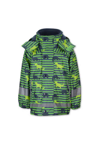 Sterntaler® Regenjacke Regenjacke mit Innenjacke, Dinos (1-St., Kinder Regen- und Matschjacke mit süßen Motiven) Regenjacke Kinder mit Kapuze, Funktionsjacke Kinder