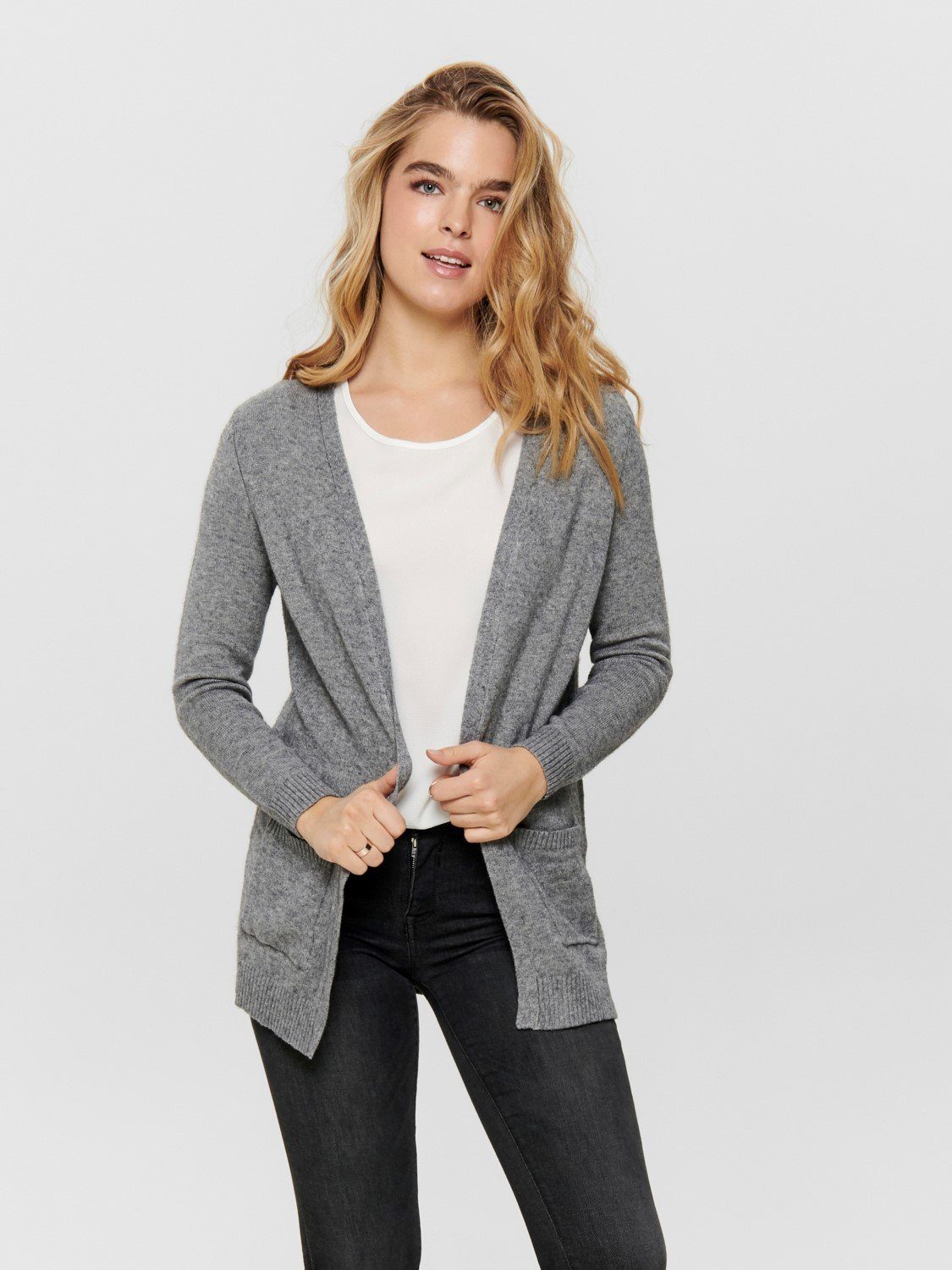 ONLY Cardigan Langes Design Stretch Strickjacke günstig online kaufen