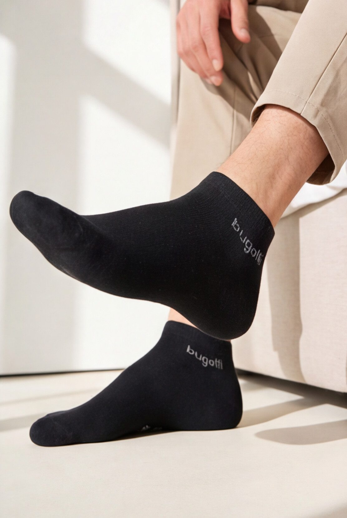 bugatti Socken bugatti Herren Sneaker 6er Pack uni basic schwarz weiß bugatti Herren Sneaker 6er Pack uni basic schwarz weiß