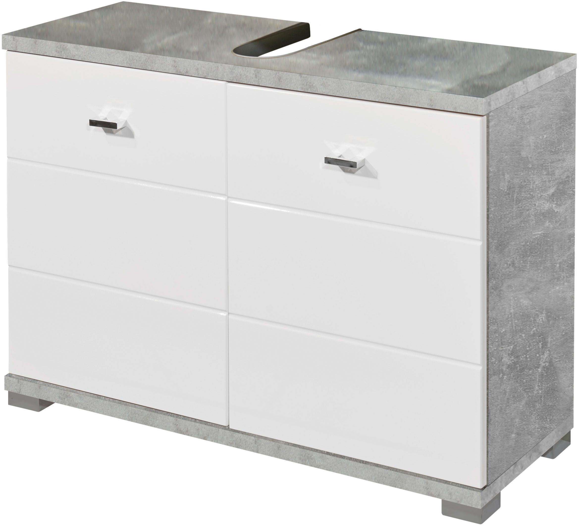 Waschbeckenunterschrank Pool, Badezimmerschrank BxHxT 80x57x31