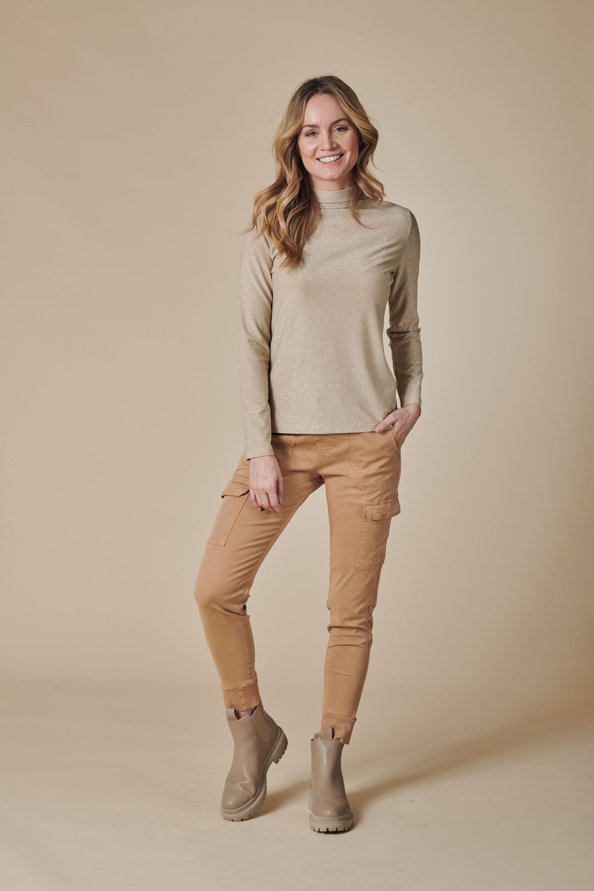 Zhrill Sweatshirt Sweatshirt ZHABIGAIL Beige (0-tlg) günstig online kaufen