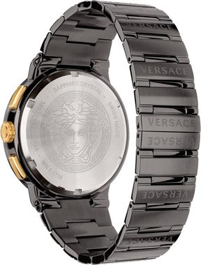 Versace Chronograph GRECA LOGO CHRONO, VEZ900521, Quarzuhr, Herrenuhr, Datum, Saphirglas, Stoppfunktion, Swiss Made