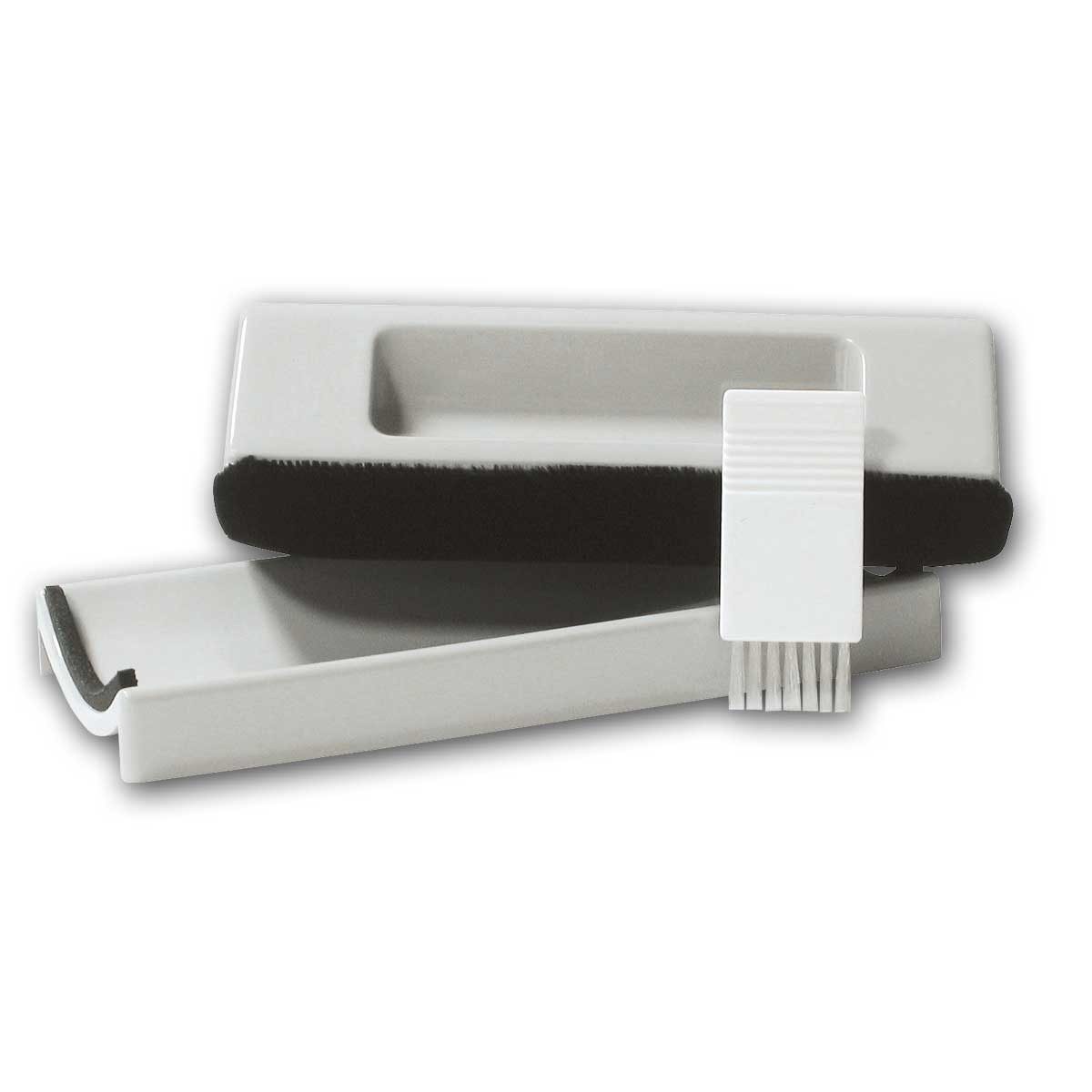 Dynavox Plattenspieler-Reinigungs-Set Samt-Reinigungspuk mit Nylonbürste für LPs