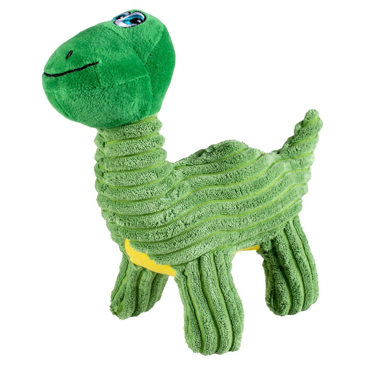 Tierkuscheltier Hundespielzeug Dino Brontosaurus grün