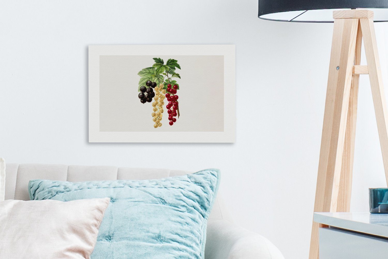 OneMillionCanvasses® Leinwandbild Lebensmittel - Beeren - cm Wanddeko, Leinwandbilder, Obst, 30x20 (1 St), Aufhängefertig, Wandbild