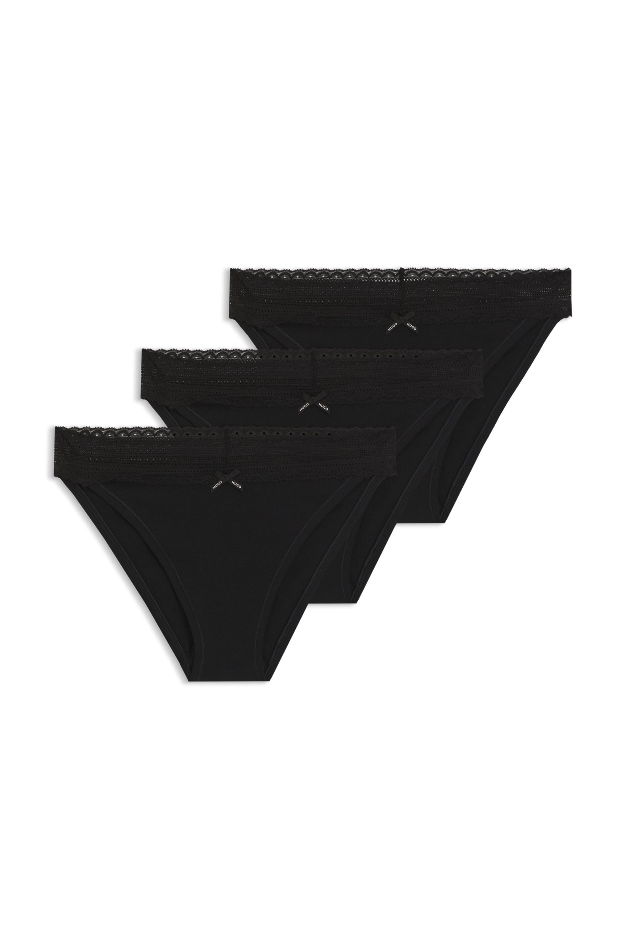 HUGO Slip (Packung, 3-St) mit Spitzenbesatz