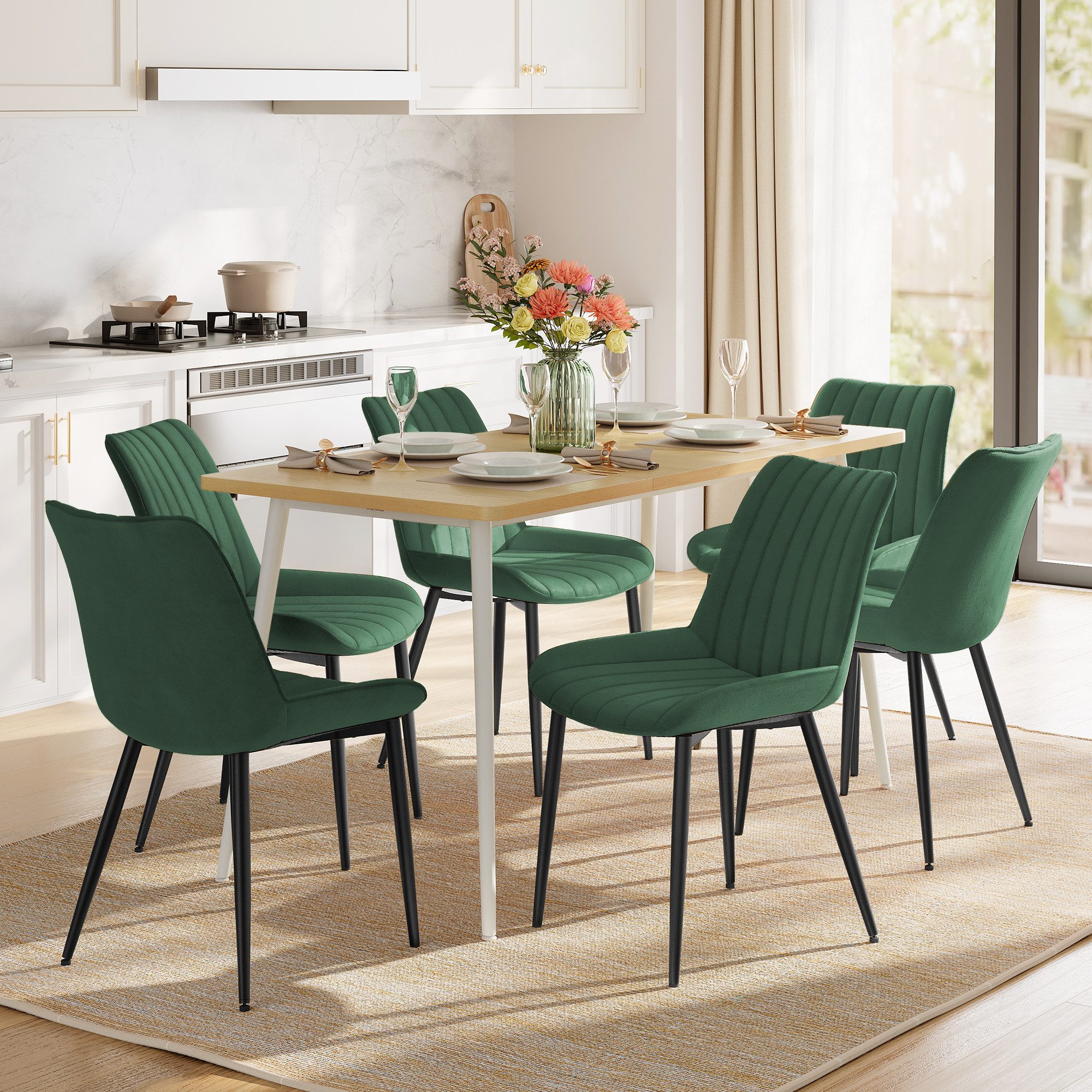 SONGMICS Esszimmerstuhl Stuhlset – Polsterstühle, Moderner Küchenstuhl. Sam günstig online kaufen