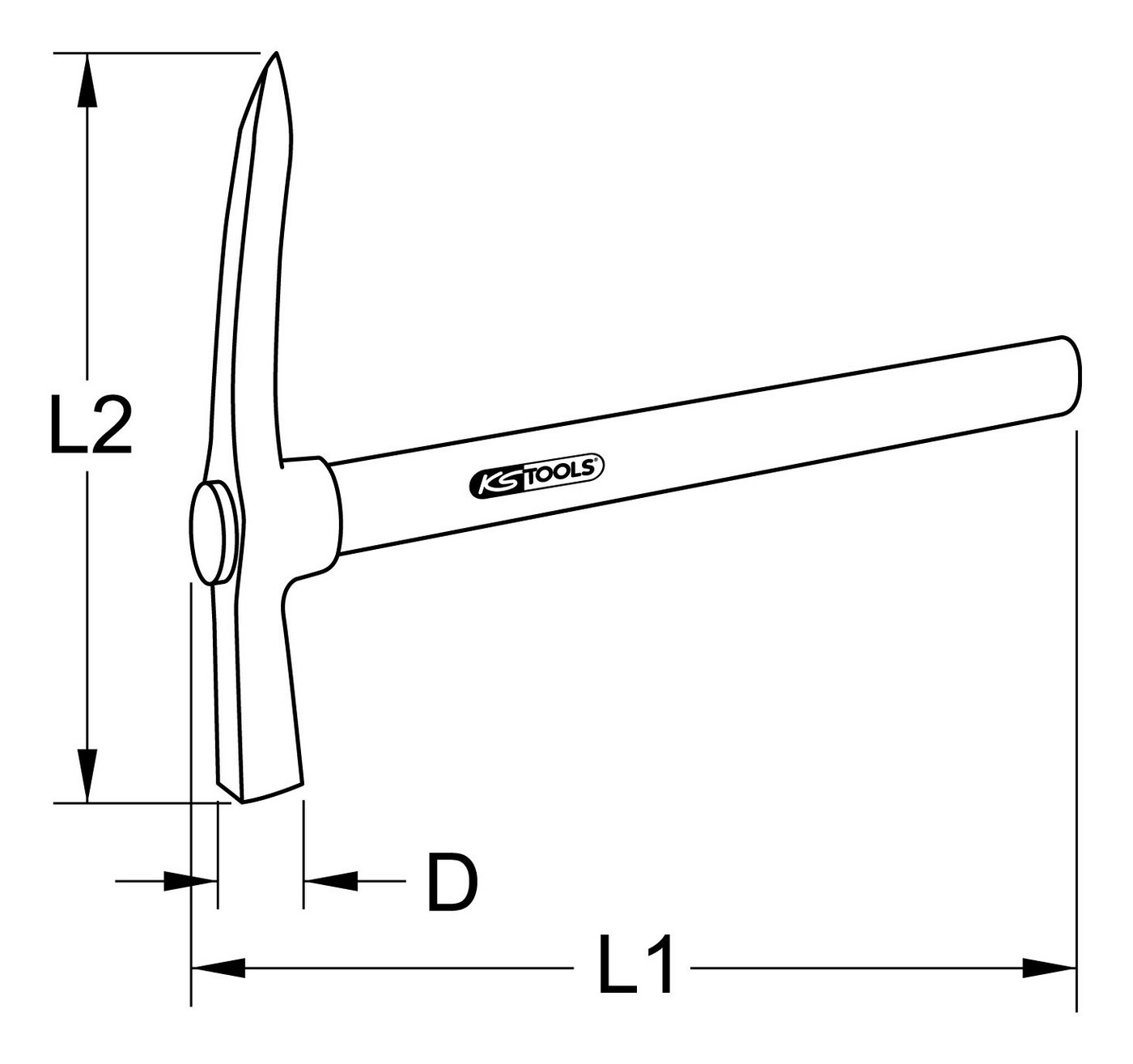 Thumbnail - KS Tools Hammer, Schlackehammer