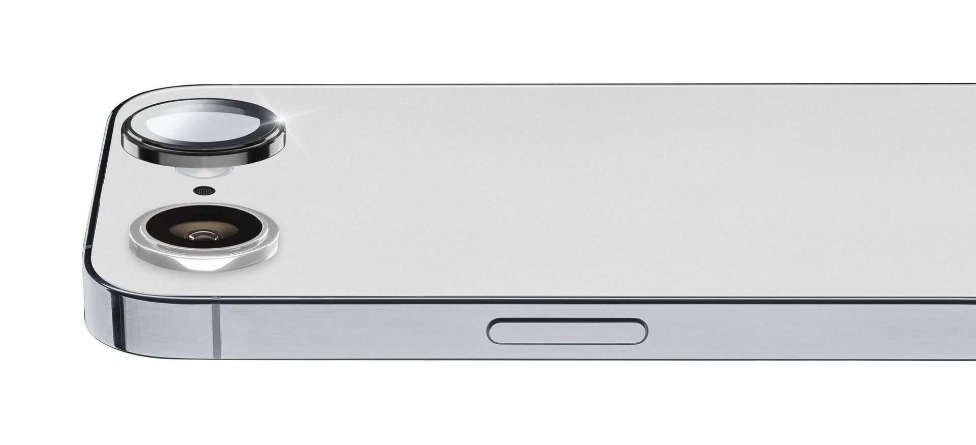 Cellularline Kameraschutzglas Camera Lens Ring für Apple iPhone 16e für Apple iPhone 16e, Linsenschutzglas, Kameraglas, Lens Cover, kratz- & stoßfest