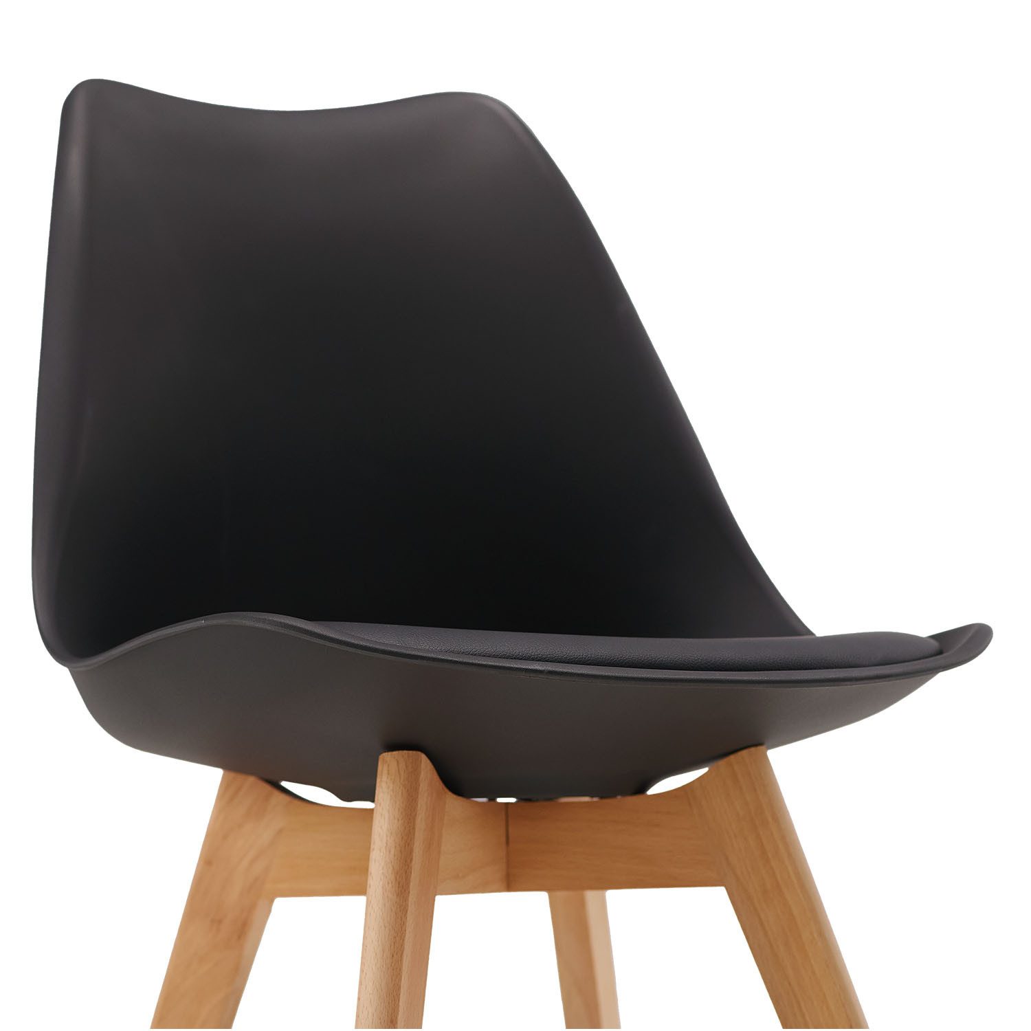 Homestyle4u Küchenstuhl Esszimmerstuhl Esstisch Küche Esszimmer Weiß Grau Schwarz (1 St), Skandinavisch, stabil